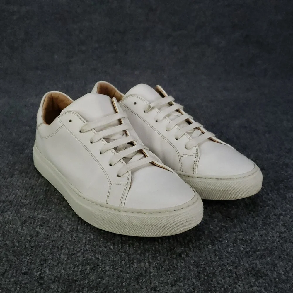 Margaux The Sneaker Women's EU 39.5 / US 9.5 White‎ Calf Leather Handmade Shoes - Picture 16 of 16